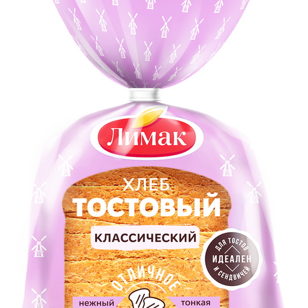 Хлеб Лимак тостовый классический в нарезке