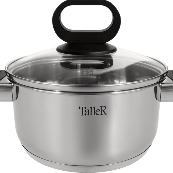 Кастрюля с крышкой TALLER Тиана нержавеющая сталь, 5.1л