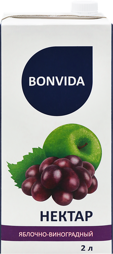Нектар Bonvida Яблочно-виноградный, 2 л