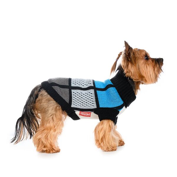 Свитер для собак 25см S голубой (унисекс)