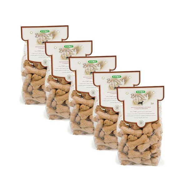 Лакомство для собак TITBIT Печенье Бискотти с рубцом говяжьим (упаковка - 5 шт)