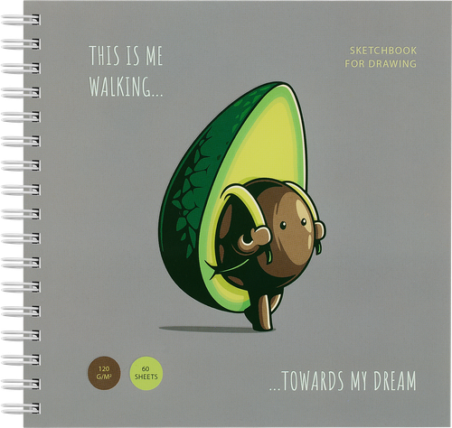 

Скетчбук Meshu Avocadreams, 60 листов, на гребне