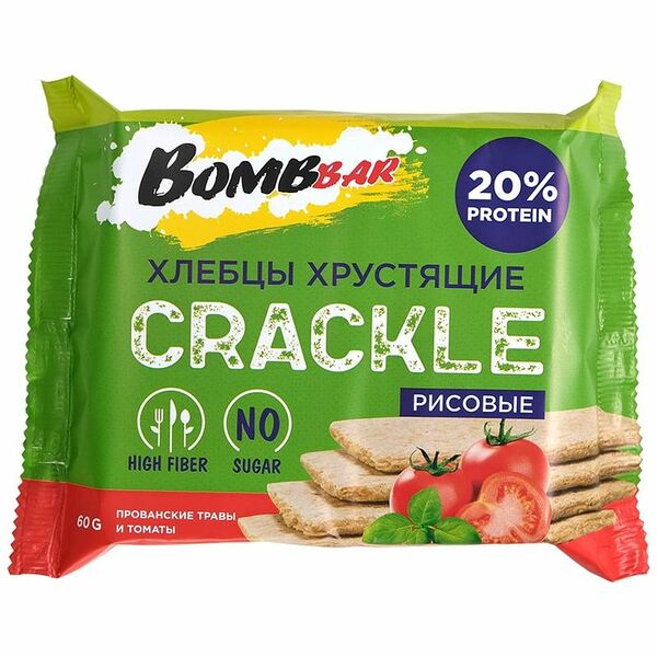 Хлебцы Bombbar рисовые томаты и прованские травы 60г