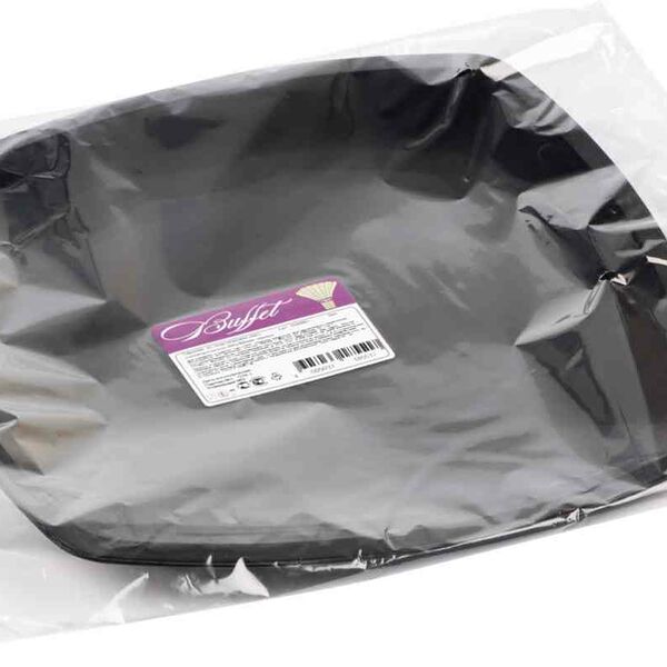 Тарелки пластиковые Buffet черные 30×30 см, 3 шт.