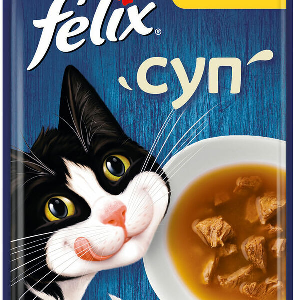 Корм для кошек суп с курицей Felix 48г