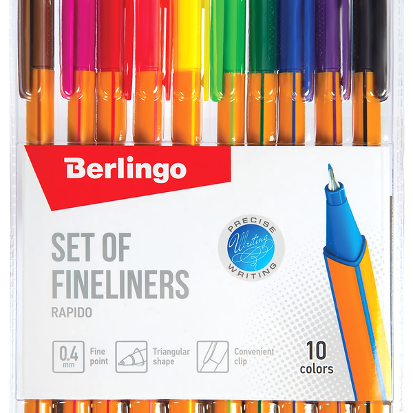 Набор ручек BERLINGO Капиллярных Rapido, 10 цветов