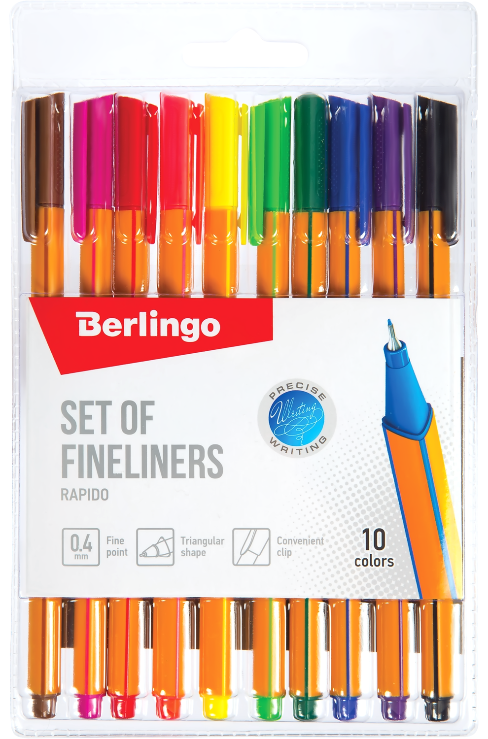 

Набор ручек BERLINGO Капиллярных Rapido, 10 цветов