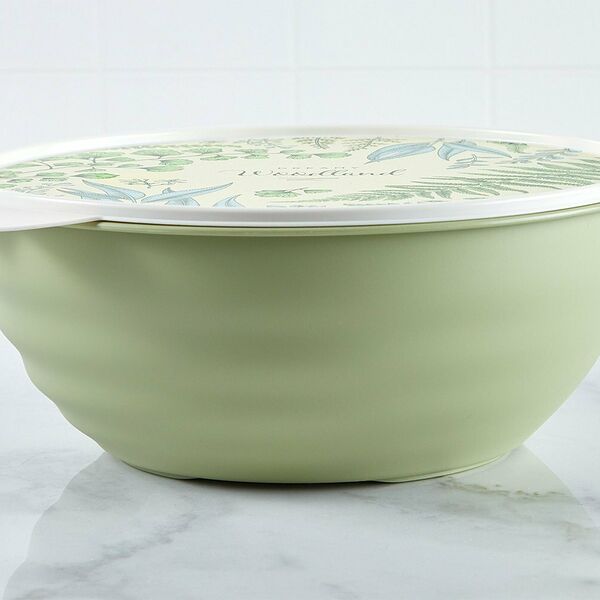 Миска с крышкой phibo Wave, 27,5х10,5х25,5 см, цвет зеленый