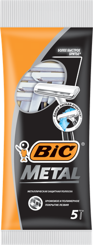 

Бритвенный станок мужской Bic Metal одноразовый с одним лезвием 5 шт.