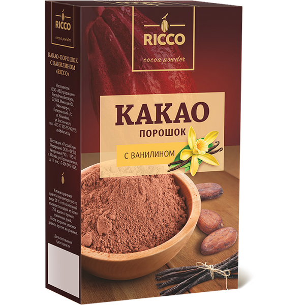 Какао-порошок Ricco с ванилином 100г