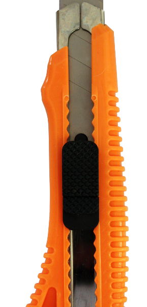 Нож с выдвижным лезвием 18 ммпластиковый корпусметаллическая направляющаяВихрь