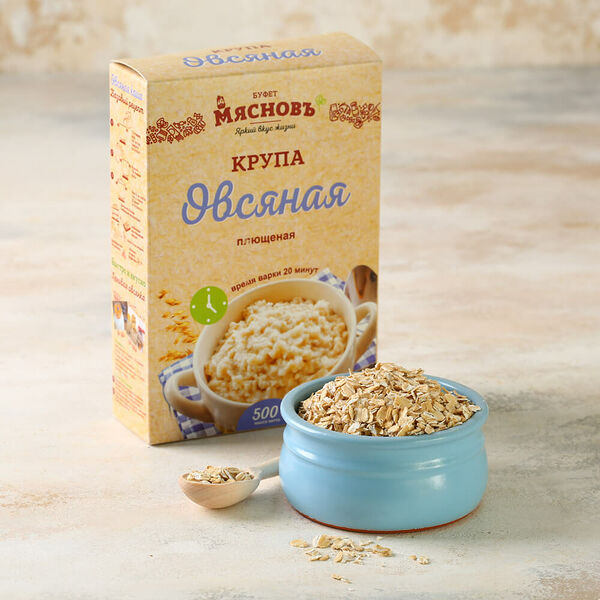 Крупа овсяная плющеная Мясновъ Буфет 0.5 кг