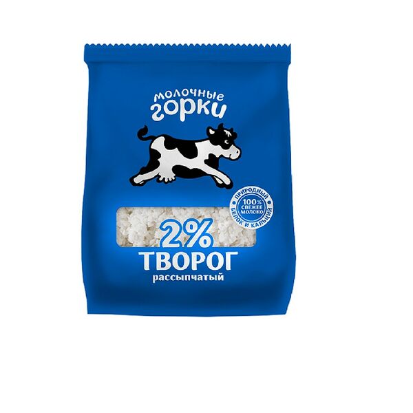 Творог жир. 2% вес 350г пакет ТМ 