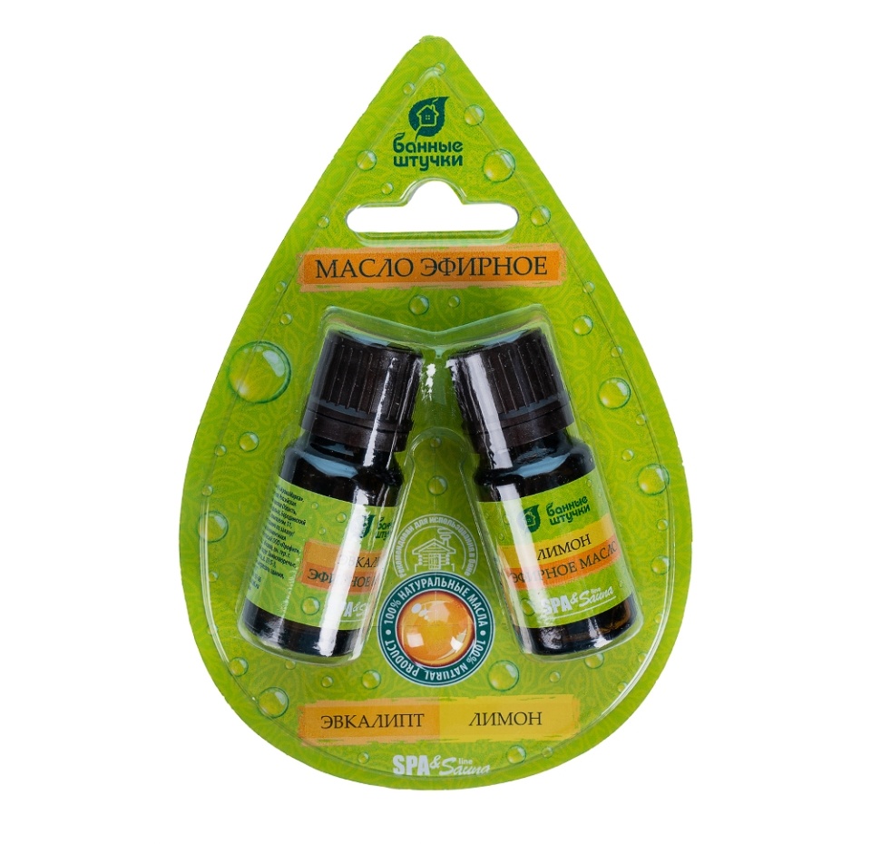 

Набор эфирных масел Банные Штучки эвкалипт и лимон 2 масла по 10 мл