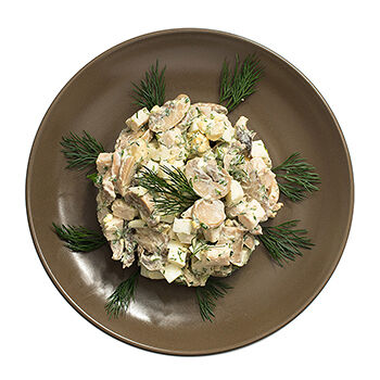 Салат с курицей и шампиньонами Уже Готово