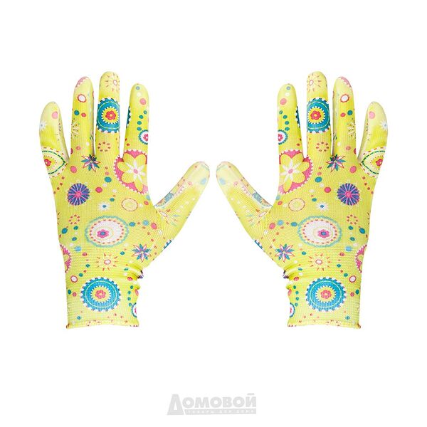 Перчатки садовые Домовой M, 10х20х5 см.