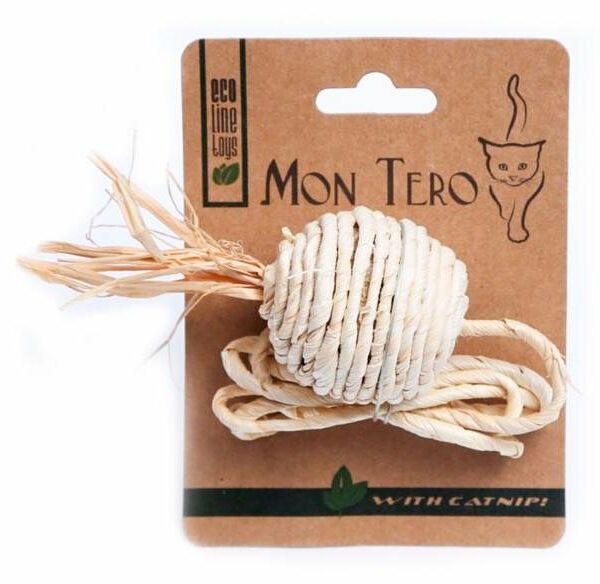 Игрушка для кошек Мon Тero ЭКО мячик с хвостиком