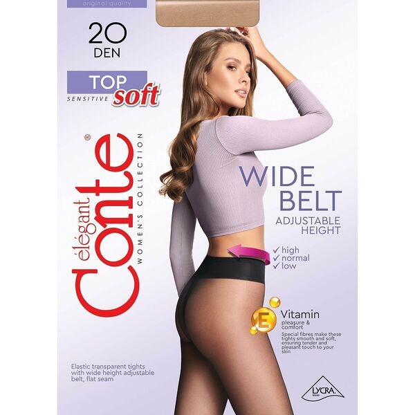 Колготки жен. CONTE ELEGANT TOP SOFT 20, р.3, bronz арт. 14С-36СП