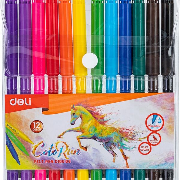 Набор фломастеров Deli ColoRun 12 цветов