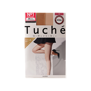 

Колготки женские Tuche Gunze натуральный беж 20 Den M-L (3-4) эффект изящных щиколоток, Япония