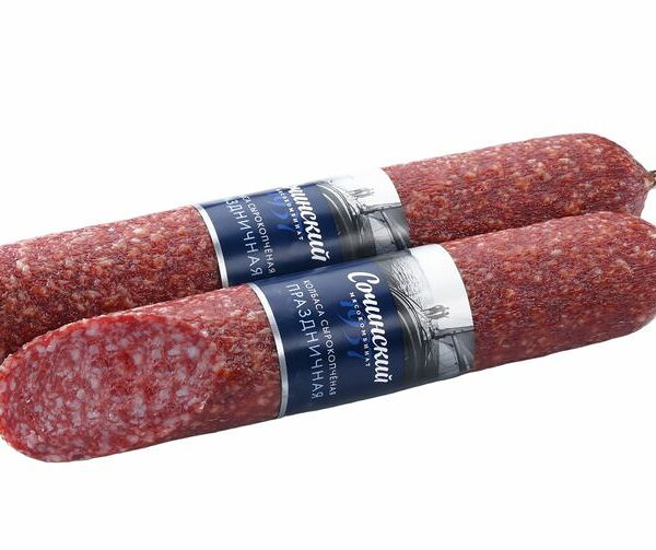 Колбаса сырокопчёная Сочинский мясокомбинат Праздничная вес