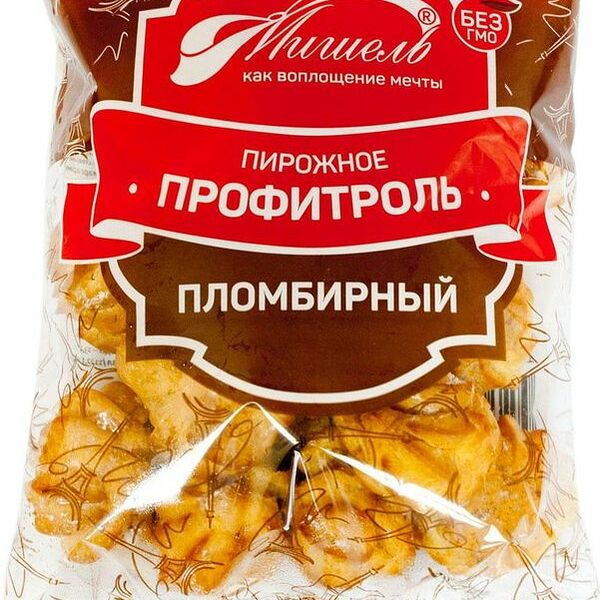 Пирожное Мишель Профитроль пломбирный 270г