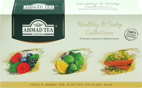 

Подарочный чайный набор Ahmad Tea Healthy&Tasty Collection №2 Ассорти травяного чая 3 вкуса 110 г