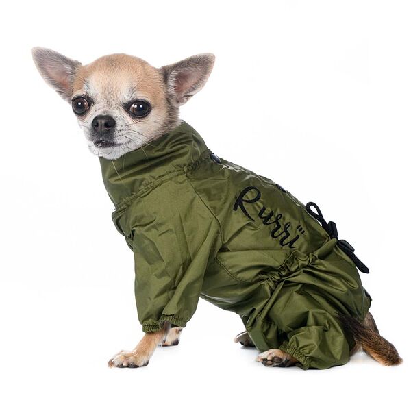 Дождевик для собак XL оливковый (девочка)