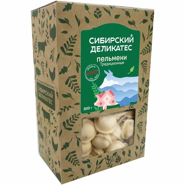 Пельмени Сибирский Деликатес Традиционные категории В, 500г