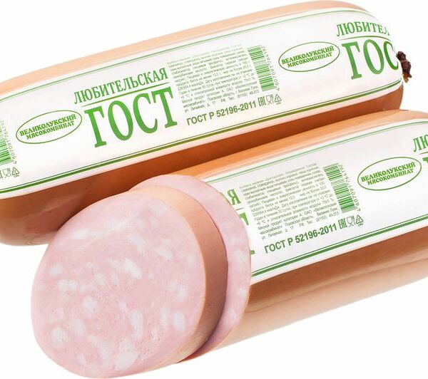 Колбаса Великолукский МК Любительская варёная 500г