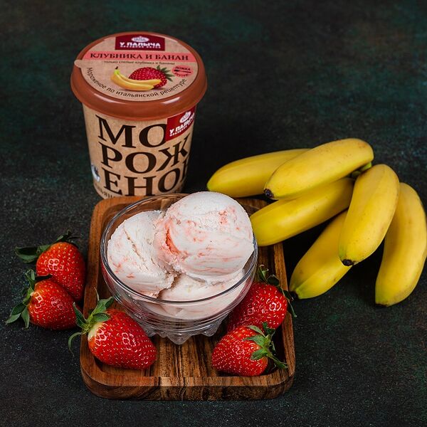 Мороженое молочное Клубника и банан 280 г