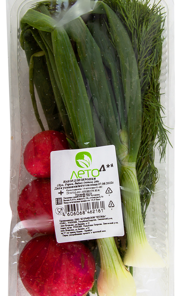 Набор зелени Лето для окрошки с редисом