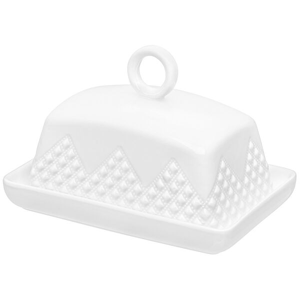 Масленка Ромбики, 13,5 х 9 х 8 см, фарфор