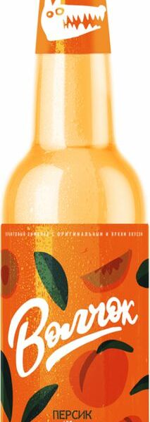 Напиток Волчок газированный с соком персика 450мл