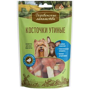 Лакомство для собак Деревенские лакомства Косточки утиные, для мини-пород
