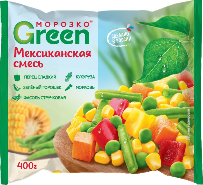 

Смесь овощная Морозко Green мексиканская 400 г