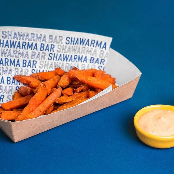 Батат фри с сырным соусом