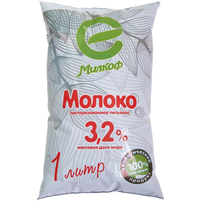 

Молоко Экомилк пастеризованное, 3.2% 1 л