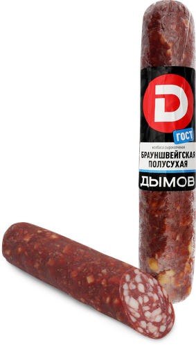 

Колбаса сырокопченая Дымов Брауншвейгская полусухая вес