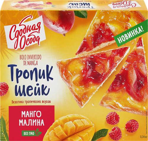 

Пирог Сдобная Особа Шейк манго-малина, 340г