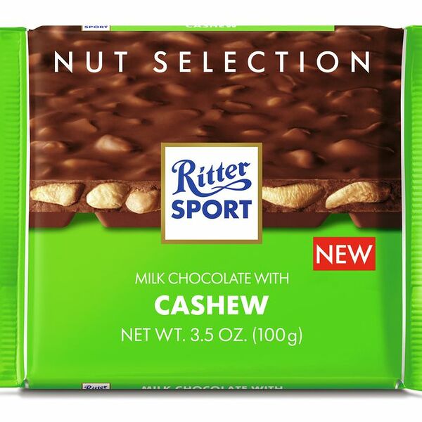 Шоколад молочный RITTER SPORT с соленым кешью