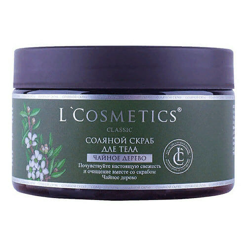 Скраб для тела соляной L'Cosmetics Чайное дерево