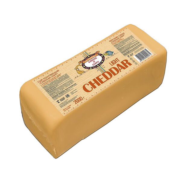 Сыр птв Чеддер Лайт 40% вес Басни о сыре