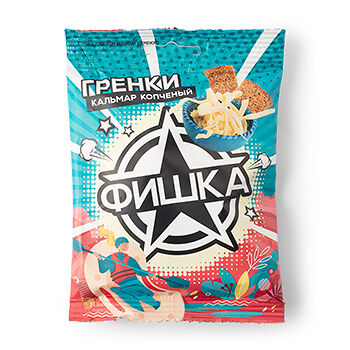 Гренки Фишка со вкусом копченого кальмара