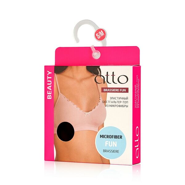 Женский бюстгалтер - топ Atto Brassiere Funny из микрофибры , Винный , S/M