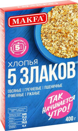 

Хлопья мультизлаковые Makfa 5 злаков 400 г