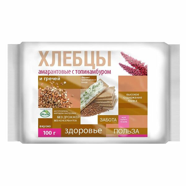 Хлебцы амарантовые Di&Di с гречей и топинамбуром