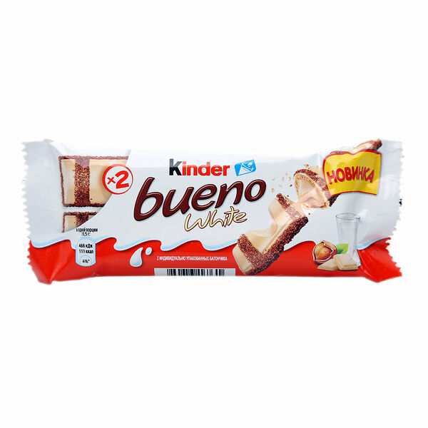 Шоколад  Kinder буэно белый с вафлями 39 г