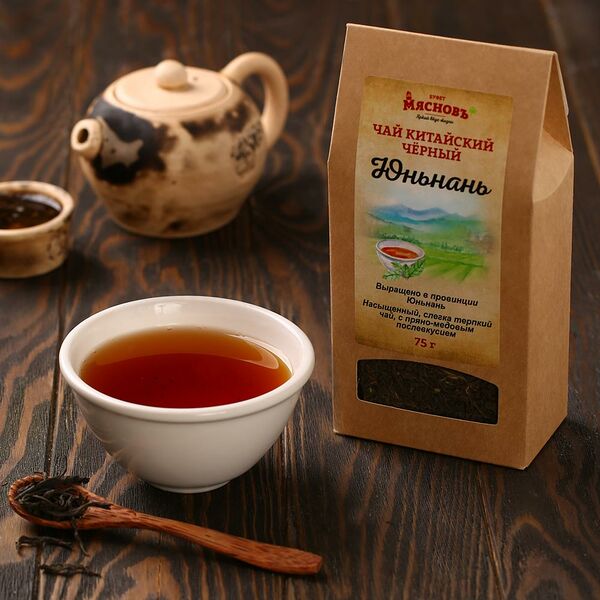 Чай черный листовой Юньнань МясновЪ Буфет от КуулКлевер 75г