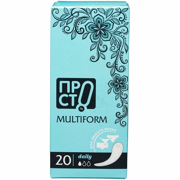 Прокладки ежедневные Daily multiform Пр!ст, 20шт